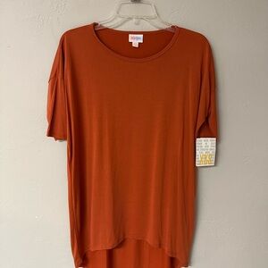 LuLaRoe Orange Short Sleeve Tee Vibrant Comfort